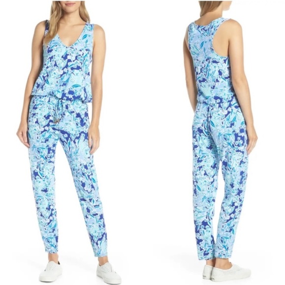Lilly Pulitzer Pants - Lilly Pulitzer Paulina Jumpsuit in Royal Purple Koalafications Print